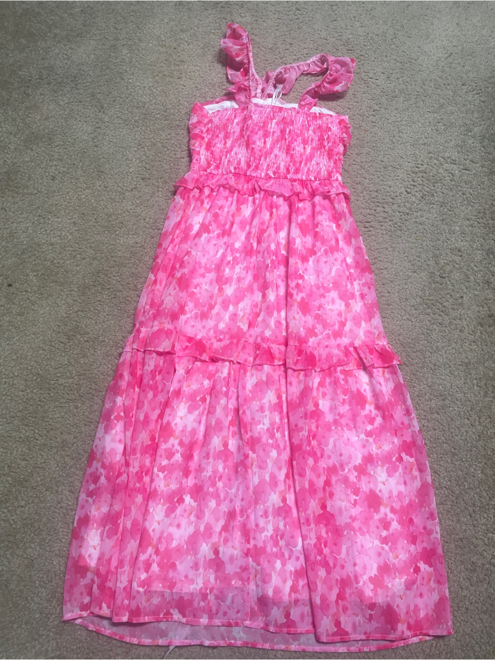 Pink Floral Ruffled Sundress - Picture 6 of 7